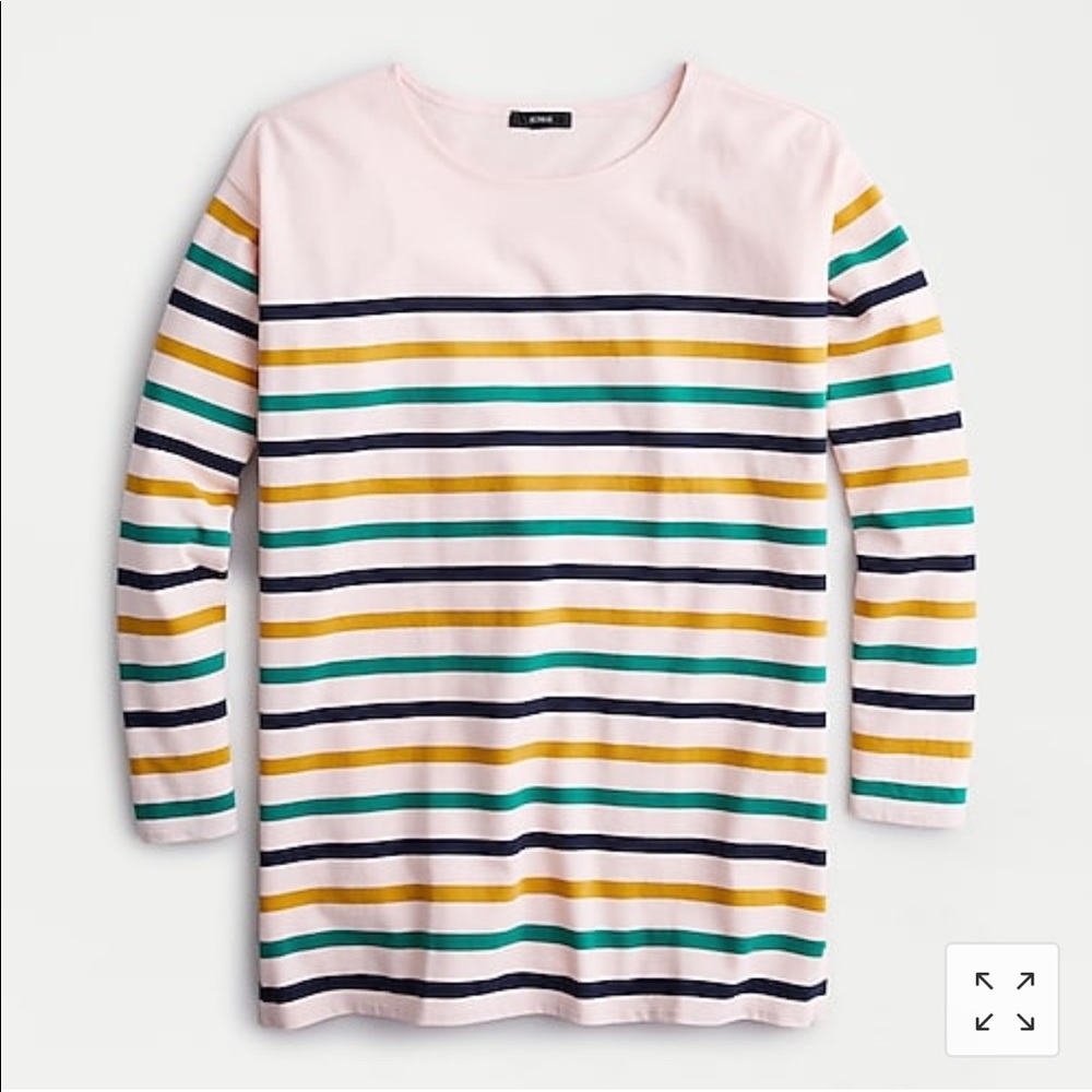 ⚓️⛵️ NWT JCrew Striped Boatneck Cotton Tunic Top ⛱
